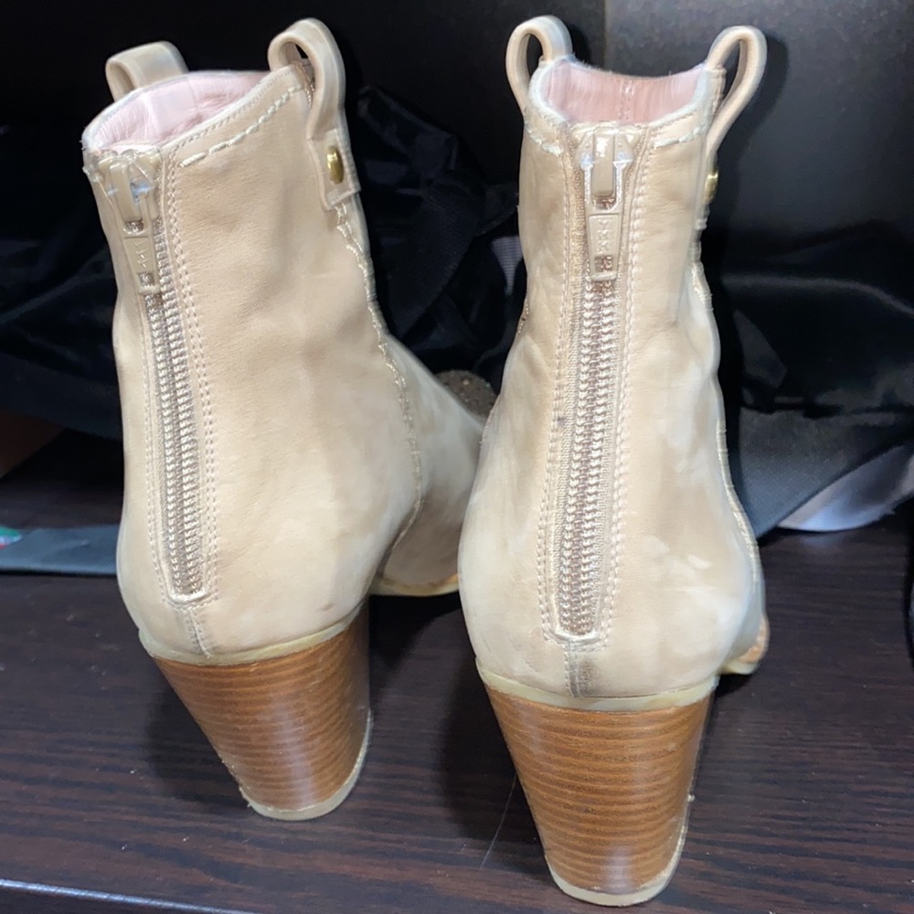 Stewart weitzman booties, leather inner and suede outer